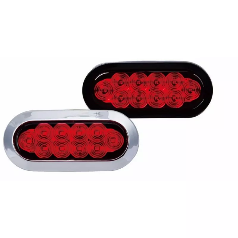 Luce per rimorchio di superficie rossa ovale da 6 pollici
