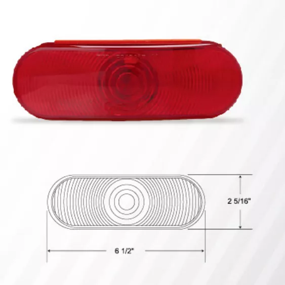 Luce per rimorchio con occhiello rosso ovale da 1 LED da 6 pollici