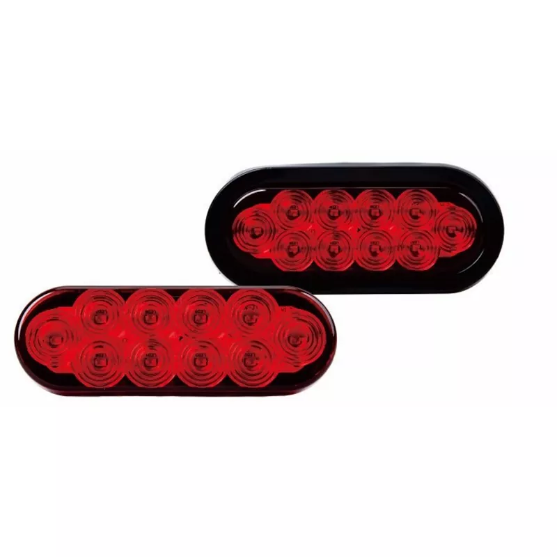 Luce per rimorchio con occhiello rosso ovale da 6 pollici